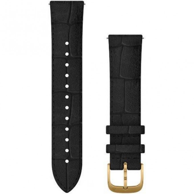 Ремешок сменный GARMIN VIVOMOVE, LUXE, 20MM, LEATHER, GOLD, BLACK 010-12924-22